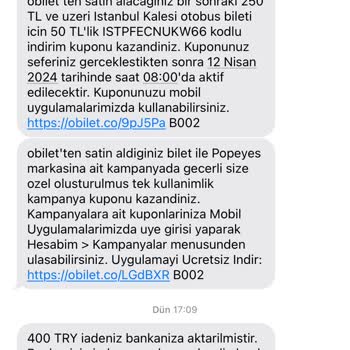 Obilet İki Gündür İademi Yapmadı