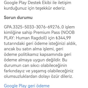 Google Play Play Store Oyun Aboneliği Geri Ödeme