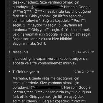 TikTok Hesabımı Geri İstiyorum.
