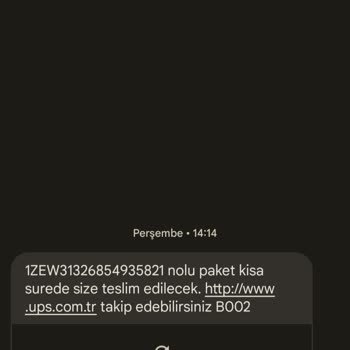 UPS Türkiye Kargom Zamanında Teslim Edilmedi