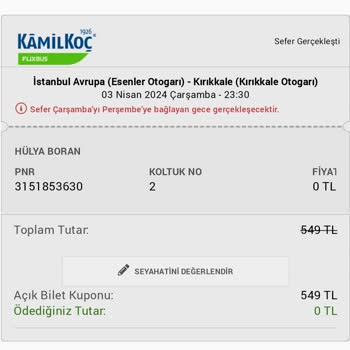 Kamil Koç, Unuttuğum Çantamı Vermiyor!