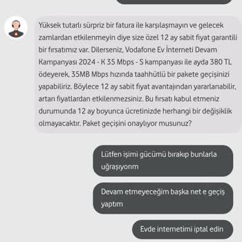 Vodafone Aboneliğini İptal Etme Belası