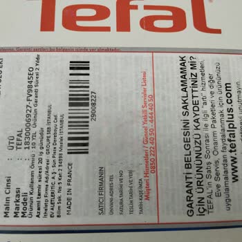 Tefal Ütüde Yosun Sorunu