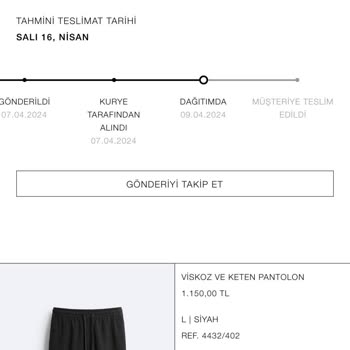 Zara Teslimat Ve Zaman Kayıbı