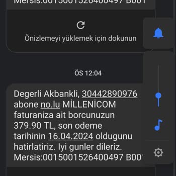 Millenicom Fatura Hakkında Yanlış Bilgilendirme