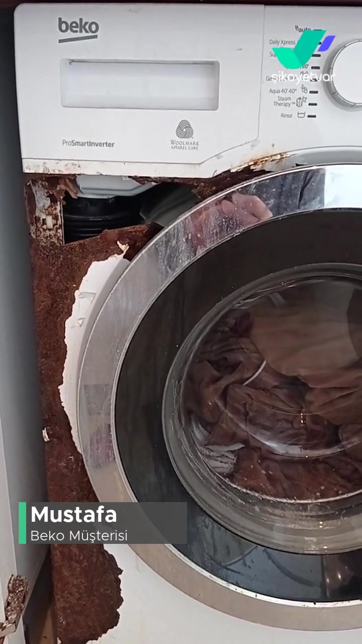 Beko Sacı Paslanıp Çürüyüp Delinen 5 Yıllık 11 Kiloluk Çamaşır Makinesi videonun kapak resmi
