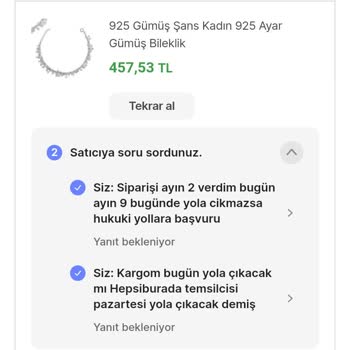 Hepsiburada Siparişim Kargoya Vermiyorlar