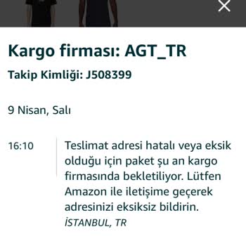 AGT Kurye'nin Teslimat Ve İletişim Sorunları