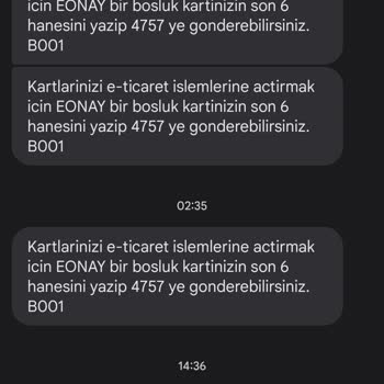 Ziraat Bankası E Ticaret Onay SMS İ