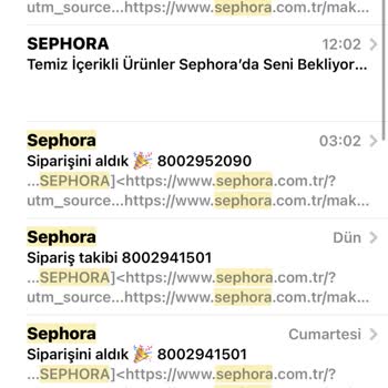 Sephora Tester Ürünler Göndermiyor Ve Vermiyorlar.
