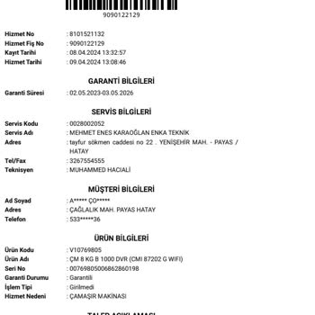 Vestel Çamaşır Makinemizin Sorunlu Kurulumu Ve Servis Deneyimi