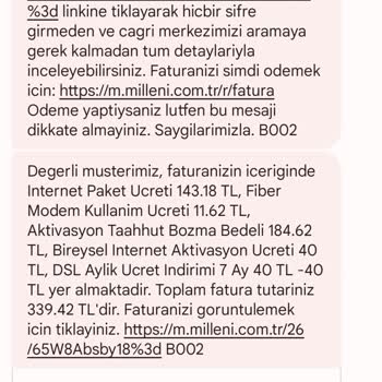 Millenicom Taahhüt Yok Yalanı.