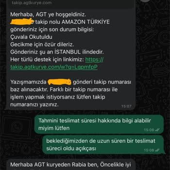 Teslimat Yapmayan AGT Kurye Şikayeti