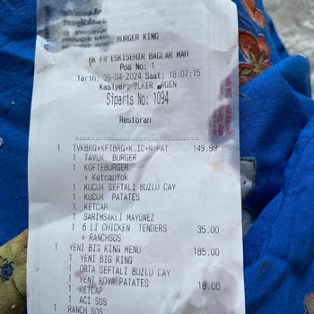 Burger King'de Siparişlerin Vasatlığı