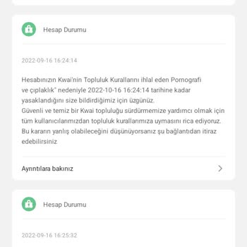 Kwai Kawaii Haksız Kalıcı Engelleme Yaptı Mağdurum