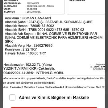 İninal Kart Para İadesi Edilmesi