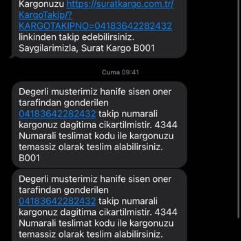 Sürat Kargo Denizli/bayramyeri Şubesi Kargomu Getirmiyor