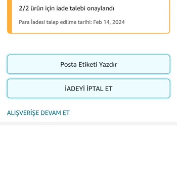 Amazon Para İadesi Yapmadı
