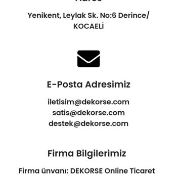 Dekorsa Sipariş Ettiğim Ve Parasını Ödediğim Ürünü Alamadım