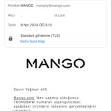 Mango İademi Neredeyse Bir Yıl Sonra Yaptı