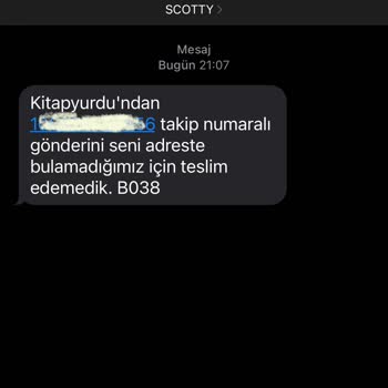 Scotty Kargo Evde Olduğum Halde Teslimatı Gerçekleştirmedi.