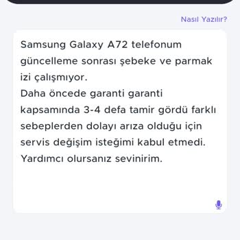 Samsung A72 Şebeke Sorunu