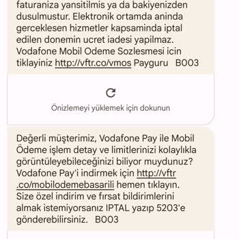 Vodafone Habersiz İşlem Yapma