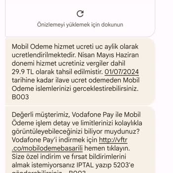 Vodafone Habersiz İşlem Yapma