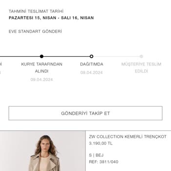 Zara Online Alışverişinde Yanlış Beden Gönderildi