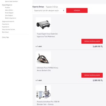 Tefal Online Ödeme İadesi Yapmadı