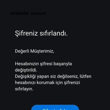 Samsung Account Şifre Sorunu