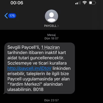 Paycell E Üye Değilim Mesajla Para İsteniyor