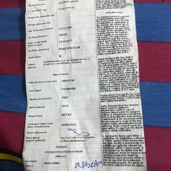Martı Aracımın Bağlanması Ve Cezanın Ödenmesi Beklentisi
