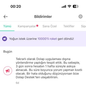 Dolap Yorum Yapma Kısıtı-dolap.com