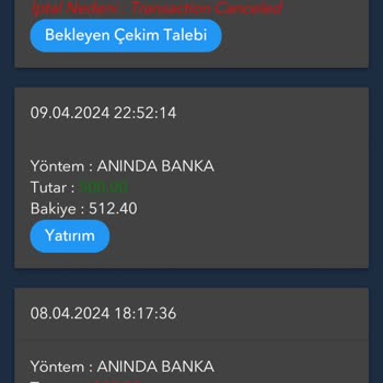 Betgaranti Bakiye Silme