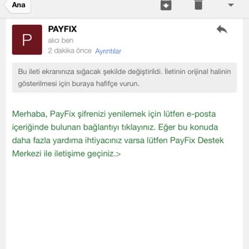 Payfix Hesabı Erişim Blok Kaldırma