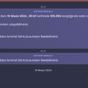 İtem Satış Param Boş Yere Bloke Edildi