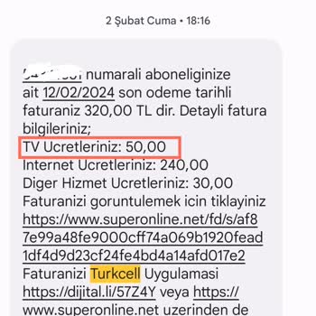 Superonline İstenmeyen TV Ücretiyle Karşı Karşıya Kaldım