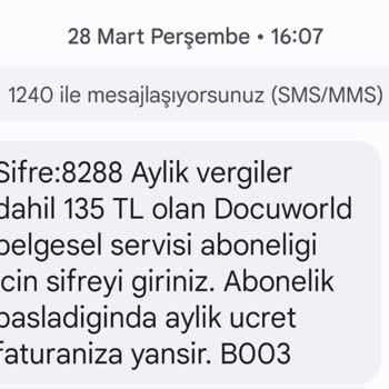 Docuworld (tr.docuworld.club) Vodafone Docuworld Üyeliğinin Hoş Olmayan Şekilde Faturaya Yansıması.