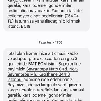 Superonline Modem Tesliminde Yanlış Adres Vererek Mağdur Ediyor