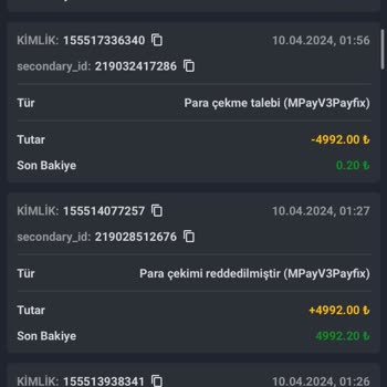 Vaycasino Çekim Talebinin Tarafıma Ulaşmaması