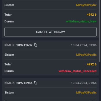 Vaycasino Çekim Talebinin Tarafıma Ulaşmaması