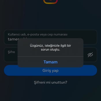 Instagram Giriş Hatası