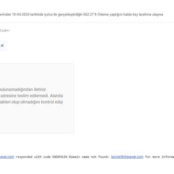 Lacivert Bilgisayar Idm KEY Tarafıma İletilmedi