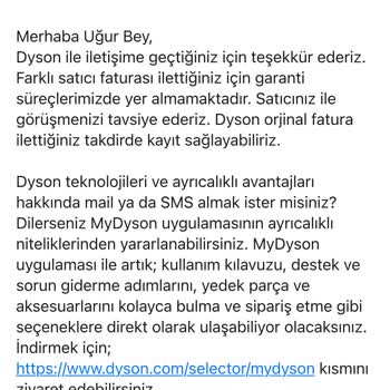 Dyson V15 Kablosuz Süpürge Şikayeti
