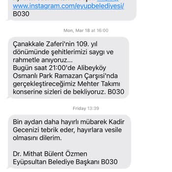 EyüpSultan Belediyesi SMS Aboneliğinden Çıkamıyorum!