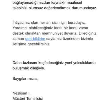 THY Kendi Hatalarını Telafi Etmiyor