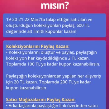 Trendyol Paylaş Kazan Kampanyası Hatalı / Eksik Kupon Tanımlaması