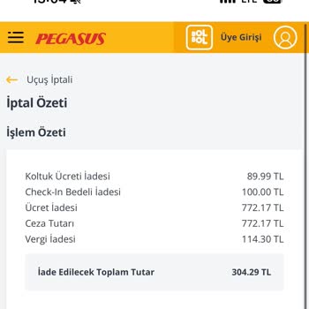 Pegasus İptal Edilen Uçuş Bileti Sorunu Ve İade Politikası