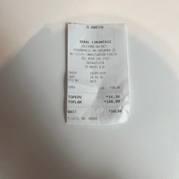 İkbal Lokantası Samsun Piazza Fiş İstenmediği Sürece Fiş Kesmiyor.